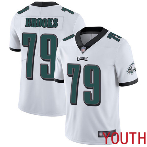 Youth Philadelphia Eagles #79 Brandon Brooks White Vapor Untouchable NFL Jersey Limited Player Football